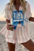Sardinia | Summer Set with Pink Stripes and Print