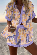 Serena | Summer Animal Print Top and Shorts Set