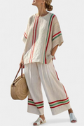 Mila | Women's Set with Printed Boho Top and Loose Trousers