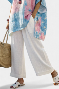 Σετ Elisea λινό ριγέ, κοντινή λήψη σχεδίου