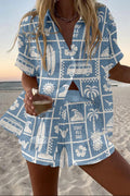 Malibu | Blue Summer Shirt and Shorts Set