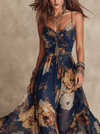 Déborah | Maxi Floral Dress Painting Aesthetic