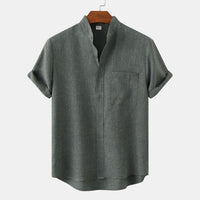 Benjamin · Solid Cotton Button-Down Shirt