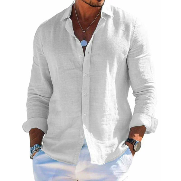 Cameron πουκάμισο σε λευκό, ολόσωμη εμφάνιση
