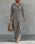 Sarah | Two-Piece Buttoned Set