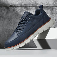 Ανδρικά δερμάτινα sneakers Torricelli σε μπλε
