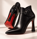 Oversize Buckle Ankle Boots | Women's Heeled Ankle Boots