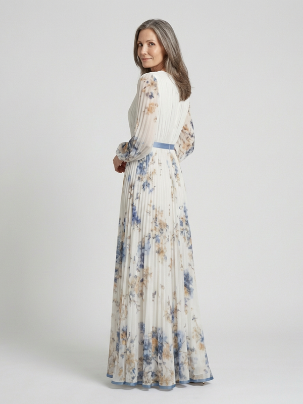 Violet & Grace | Floral Long Sleeve V-Neck Maxi Dress™