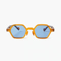 amber/blue