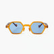 amber/blue