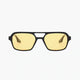 Black/yellowish amber