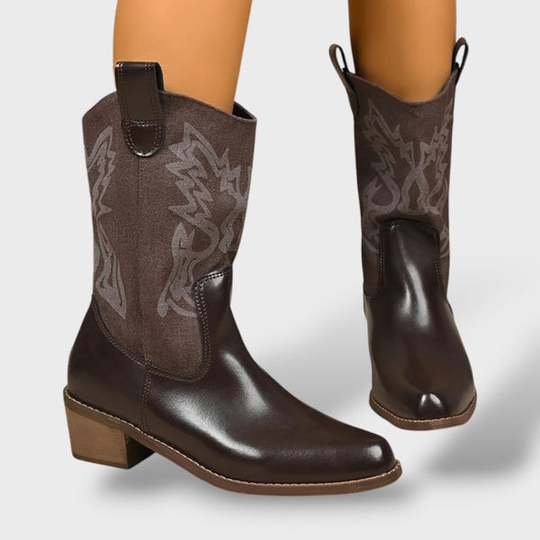 Women's Embroidered Cowboy Booties