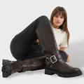 Tall Flat Cowboy Boots with Buckle™