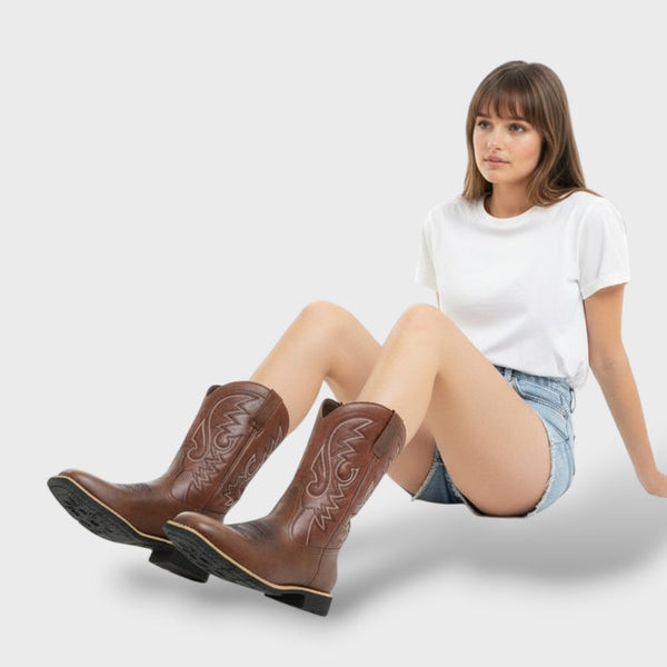 Men's Retro Embroidered Cowboy Boots