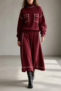 TALIA | SIGNATURE CONTRAST-STITCH TWO-PIECE SET