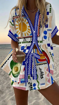Fiesta | Colorful Summer Set with Checkered Trim