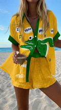 Sunny | Summer Set in Yellow with Patterned Design
