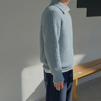 Kenneth · Blue Zip-Up Sweater