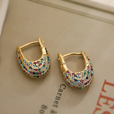 Crystal | Elegant earrings with colorful crystals
