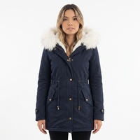Hooded Button-Front Winter Jacket