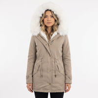 Hooded Button-Front Winter Jacket
