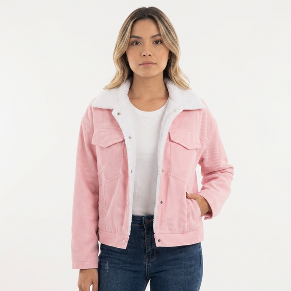 Corduroy Turn-Down Collar Jacket