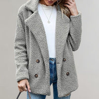 Noelia | Double-Breasted Teddy Blazer Jacket for Women