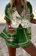 Fauna | Summer Set in Forest Green with Botanical Print