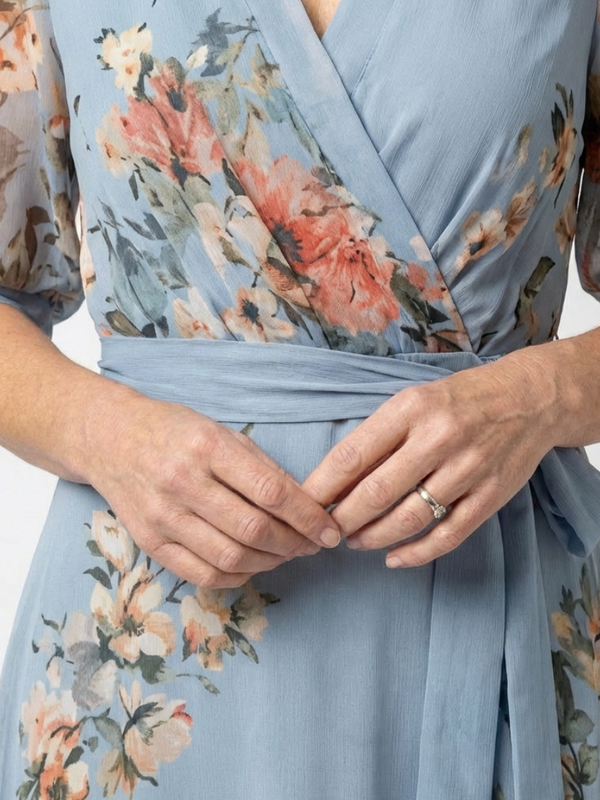 Elowen | Floral Wrap V-Neck Maxi Dress™