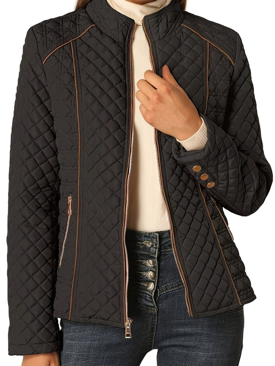 Zola | Quilted Jacket with Stand Collar for Women